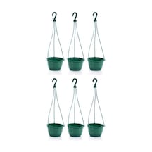 Omnipazar So-sm01 Safir Makrome Askılı Balkon Saksı 1,7 Lt Yeşil 6 Adet