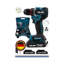 Heilber Ba01013b Alman Max V998 15ahm Blue Bakır Sargılı Çift Batarya Akülü Vidalama Çelik Şanzıman Şarjlı Matkap