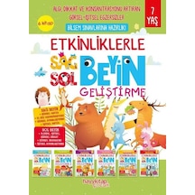Etkinliklerle Sağ Beyin Sol Beyin Geliştirme 7 Yaş - 6 Kitap Takım - Canan Öztürk - Hayykitap