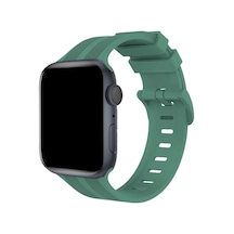 Apple Watch 38mm Kr408 Çizgili Silikon Kordon - Yeşil Diğer