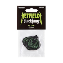 Jim Dunlop Black Fang James Hetfield 6'lı Paket Pena 0.73mm