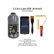 2 Litre Handy Lake 059 Antrasit Siyah Kendinden Vernikli Set Antrasit Siyah