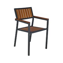 Massadesign W140 Ireko Alüminyum Sandalye-Bahçe Sandalyesi Kahverengi