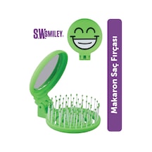 Beauty Makaron X Sw. Smiley Saç Fırçası - 3d Esnek, Aynalı, Çanta Boy - Compact Detangler Yeşil