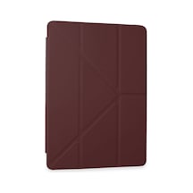 Samsung Galaxy Uyumlu, Tab A9 Kılıf Kalemlikli Mars Tablet Kılıfı - Mürdüm