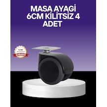 Flzdgnkr Çok Amaçlı Kilitsiz Masa Ayağı Tekerleği 6 Cm