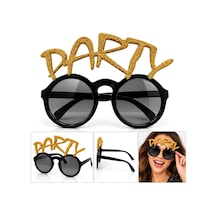 Altın Simli Party Yazılı Parti Gözlüğü Diğer