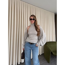 Laluvia Vizon Triko Bolero Takım - 601117 Vizon