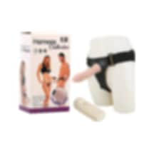 Hızlı Express Harness 17 Cm Içi Boş Titreşimli Belden Bağlamalı Protez Penis