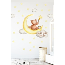 Yıldız Ressamı Sevimli Ayıcık Çocuk Odası Duvar Sticker Seti