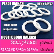 Perde Halkası-Rustik Perde Halkası-Beyaz Plastik Halka-Plastik Ha