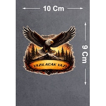 Kişiye Özel Vahşi Kartal Sticker - Vahşi Hayat 4x4 Off Road Adventure Sticker - Araba Oto Motosiklet Karavan Cam Sticker - 00335 10X9 Cm