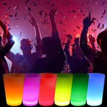 Neon Parti Glow Bardak 1.5 Oz Karışık Renk 1 Adet Tekli +3