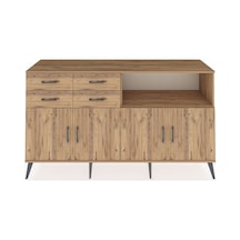 Kronos Konsol 4 Raflı 4 Çekmeceli 4 Kapaklı 176x59x99 Çam-çam Çam-çam