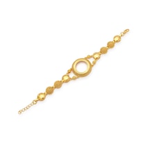 Altın Kaplama İmitasyon Desenli Yarım Çerçeveli Bileklik Blk-1190 Altın