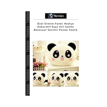 Özel Üretim Farklı  Dekoratif Eşya Stil Sahibi Aksesuar Sevimli Panda Yastık Çok Renkli