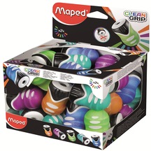 Maped Kalemtraş Clean Grip Tek Delikli Plastik Hazneli 014111 24