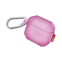 Apple Uyumlu AirPods 4 Kılıf Airbagli 360 Derece Tam Koruma Skinarma Mecha Ce Askı Aparatlı Kılıf Pembe