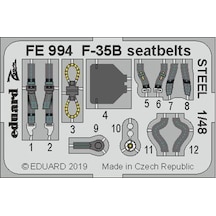 Eduard Fe994 1/48 Ölçek, F-35b Seatbelts Steel 1/48 Ölçek, For K