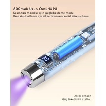 Tr G1 Sensörlü Mini Ai Uv Led Lamba Manyetik Standlı Manikür Tırnak Kurutucu Pembe 5w