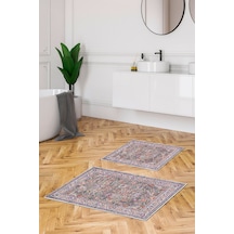 Alanur Trend Kaymaz Taban Dijital Banyo Takımı Kt431 Mor