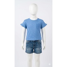 United Colors Of Benetton Benetton Kız Çocuk Mavi Tshirt