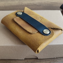 Sumerian Leather Craft Minimalist Deri Kartlık