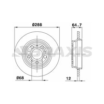 Volvo S60 D5 Arka Fren Diski 2005-2010 Braxıs Ae0333 2adettir