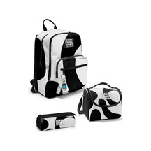 Coral High Goshopya Siyah Beyaz Desenli 3 Lü Okul Çanta Seti Goset0123687 Çok Renkli