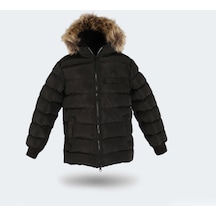Slazenger  CALISTO NEW Çocuk Kapüşonlu Şişme Siyah Mont & Kaban