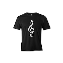 Müzik - Nota Siyah Erkek Tshirt