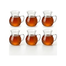 6'lı Kulplu Cam Çay Bardağı Seti - Şeffaf Ve Modern Tasarımlı Isıya Dayanıklı Çay Takımı 180ml Aeropress