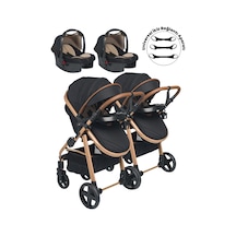 Baby Home 950 Ayrılıp Birleşebilen Travel Sistem İkiz Bebek Arabası