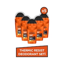 Thermic Resist Perspirant Yüksek Sıcaklıkta Etkili Erkek Roll On Deodorant 50ml 5'li Set pktykscketerdeost-8536