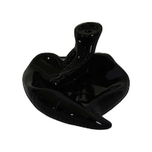Geri Akış Buhurdanlık Tütsülük Seramik Kalp Siyah Backflow C0888