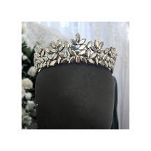 Kristal Taşlı Zarif Gelin,kına,nişan,söz,after,bride,party Taç Antrasit - 707821550 Antrasit