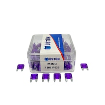Mini Bıçak Sigorta 3 Amper 100 Adet Mini Boy Oto Sigorta 3a