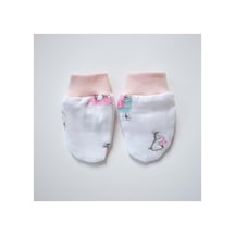 % 100 Pamuk Müslin Eldiven Bébé Lapin Rose Yndgeldvn-1019