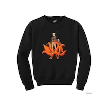 Naruto Kyubie Siyah Sweatshirt