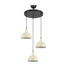 Marley Modern Tasarım Cafe Mutfak Salon Krem Renk 3 Lü Avize Diğer