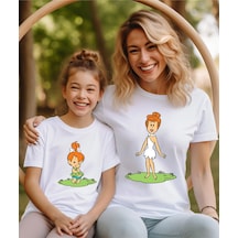 Aselinda Çakmaktaş Anne Kız T-shirt -kombin Tişört Tekli Üründür Kombin Yapmak Için 2 Adet Sepete Ekleyiniz Beyaz