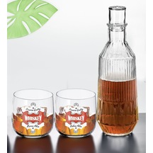 Bk Gift Kişiye Özel İsimli Dtf Premium Whiskey Tasarımlı İkili Storsınt Viski Kadehi Ve Karaf Seti-2, Arkadaşa Hediye, Sevgiliye Hediye Kobitmeyencom3