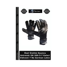 Özel Üretim Oyuncu Antrenör Gk-300-3-7 Kaleci Eldiveni 7 No German Latex Çok Renkli