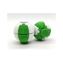 Alvera Press Küresi 3d Baskı Dönüşen Mekanik Fidget Stres Oyuncağı-yeşil-beyaz