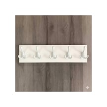 Kardelen Ahşap 10'lu Duvar Askısı 10x50 Cm Beyaz Beyaz
