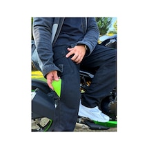 Tech90 Siyah  Korumalı Motosiklet Pantolonu