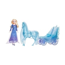 Mattel Çıkarılabilir Elbisesi Ve Ayakkabılarıyla Mattel Karlar Ülkesi Elsa Bebek, Büyüleyici Atı Nokk Ve Macera Arabası, Karlar Ülkesi: Kış Sonu Festivali Teması, Jbg56 Açık Ahşap