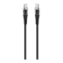 Ttec-extremecable Ekstra Dayanıklı Transparan Usb-c Usb-c 60w Pd/qc 120cm Hızlı Şarj/data Kablosu , Siyah