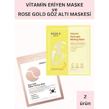 Dermal Vitamin Hydrojel Şeffaflaşan Eriyen Maske 34g Ve Rose Gold Göz Maskesi Set