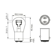 Bosch Park Stop Ampulü 12V P21/5W Çift Duy Çapraz Tırnak 2 Adet 1
